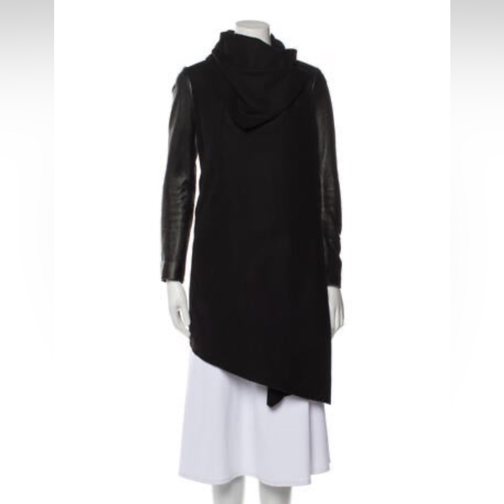 Allsaints Wool Jacket With Leather Sleeves- Pristine